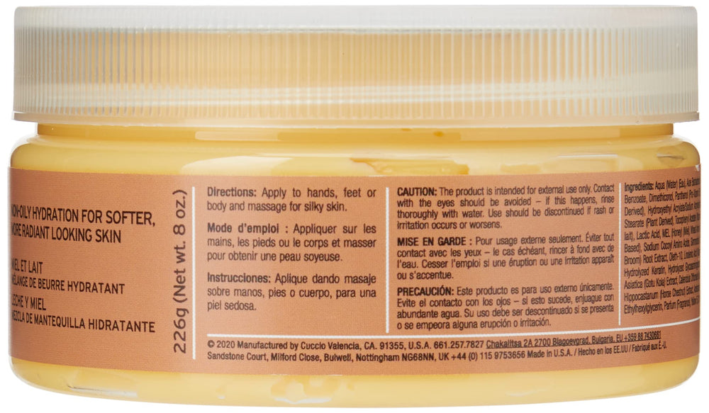 Cuccio Naturale Butter Blends massage peau nourrie après application