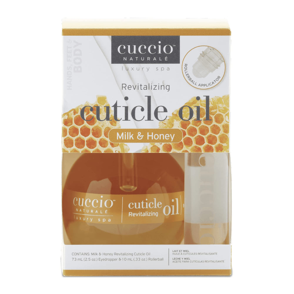 Cuccio Naturale Lait Miel Huile Cuticule Rituel – parfum doux et hydratation ciblée.