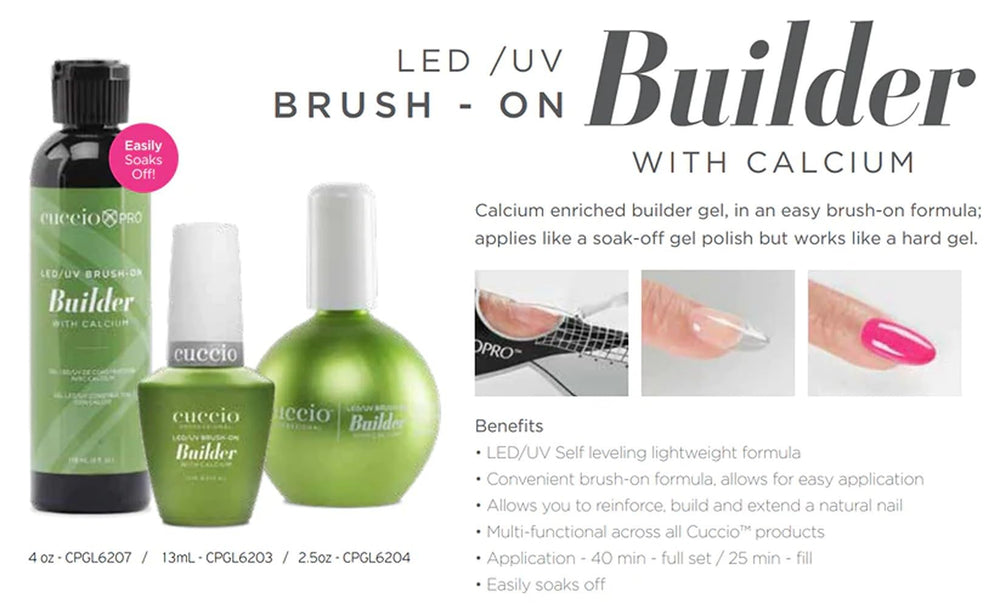 Cuccio Pro Gel Builder LED-UV – construction d’ongles robuste et naturelle.