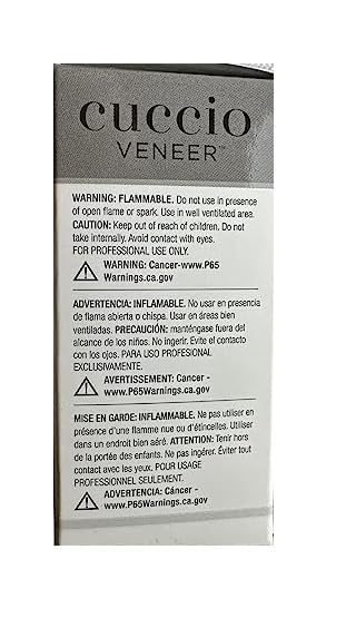 Cuccio Veneer Durabilite longue, manucure résistante aux éclats.