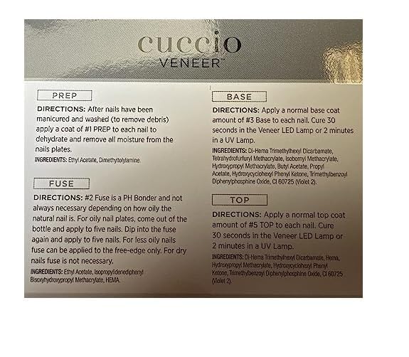 Cuccio Veneer Lampe-led compatible assure un durcissement efficace.