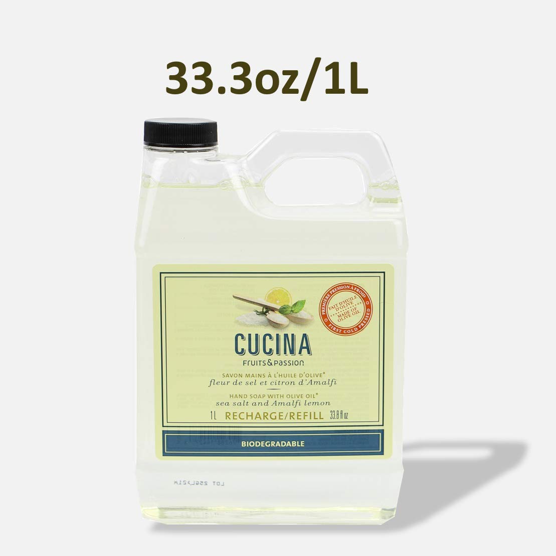 Parfum citron Amalfi, idéal pour cuisine et lavabo avec recharge Cucina.