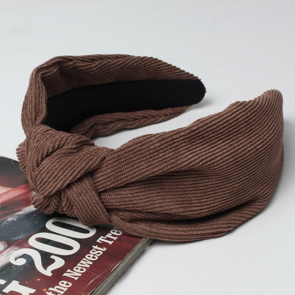 Cuizhiyu bandeau noeud imprimé leopard corduroy anti-glisse offre style durable.