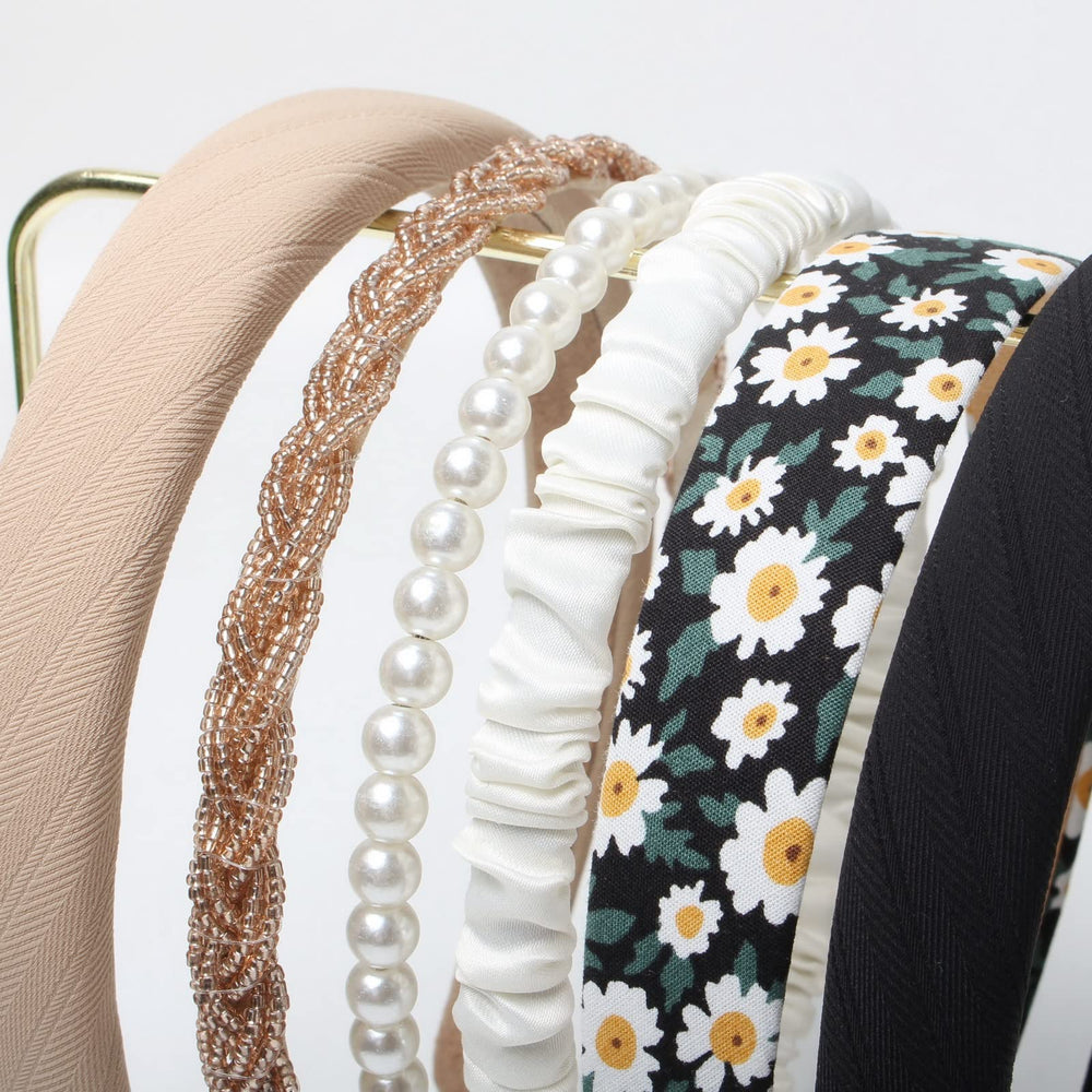 Cuizhiyu bandeau torsade champagne, finition scintillante pour une allure festive.