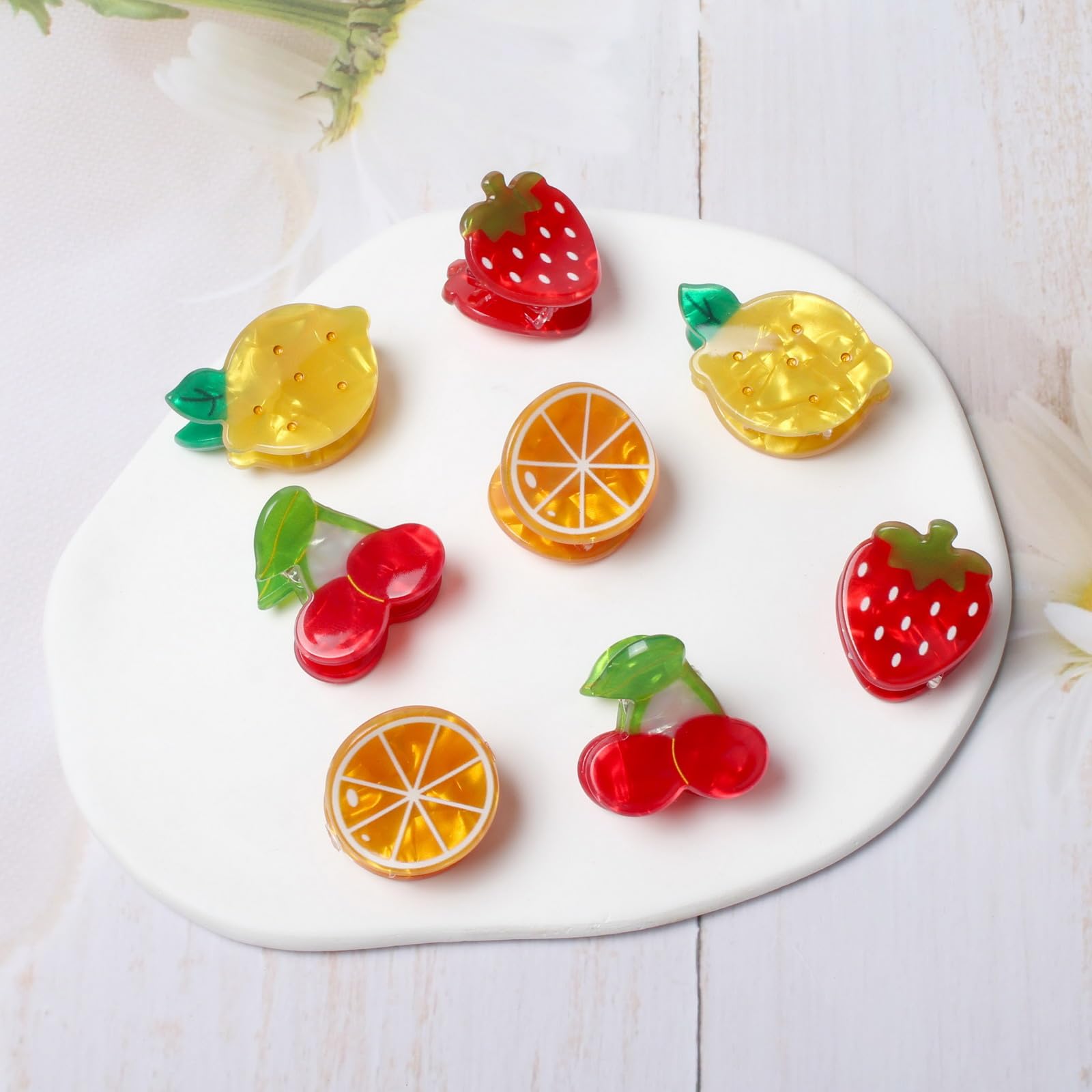 Cuizhiyu clip fruits citron mini 2, coloration lumineuse et durable.
