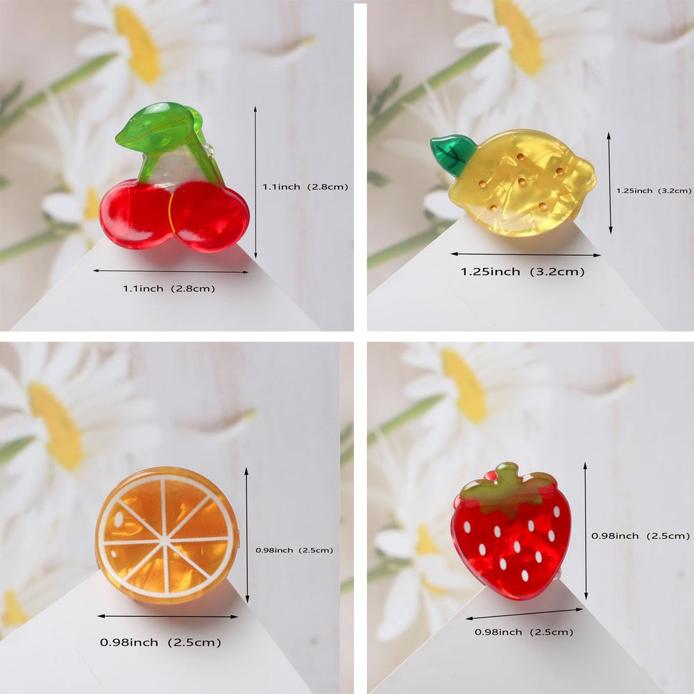 Cuizhiyu clip fruits fraise mini, accessoire ludique pour style court.