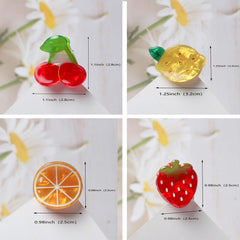 Cuizhiyu clip fruits fraise mini, accessoire ludique pour style court.