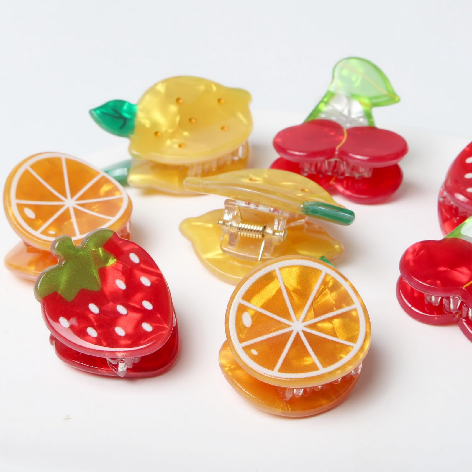 Cuizhiyu clip fruits orange mini 2, ajout rapide pour chignons.