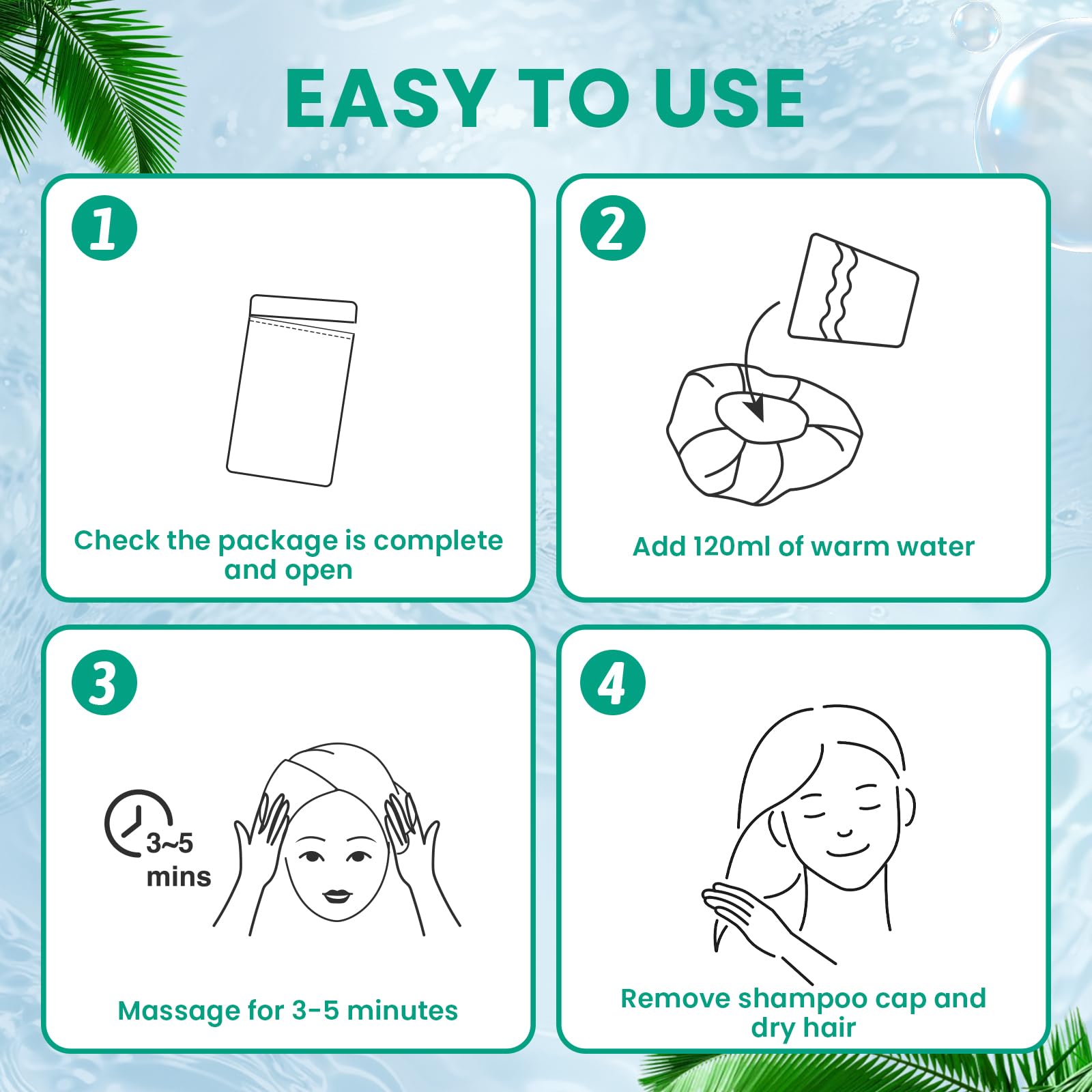 CUKWUYBY WUYUAN cap-shampoing sans eau après chirurgie ou convalescence