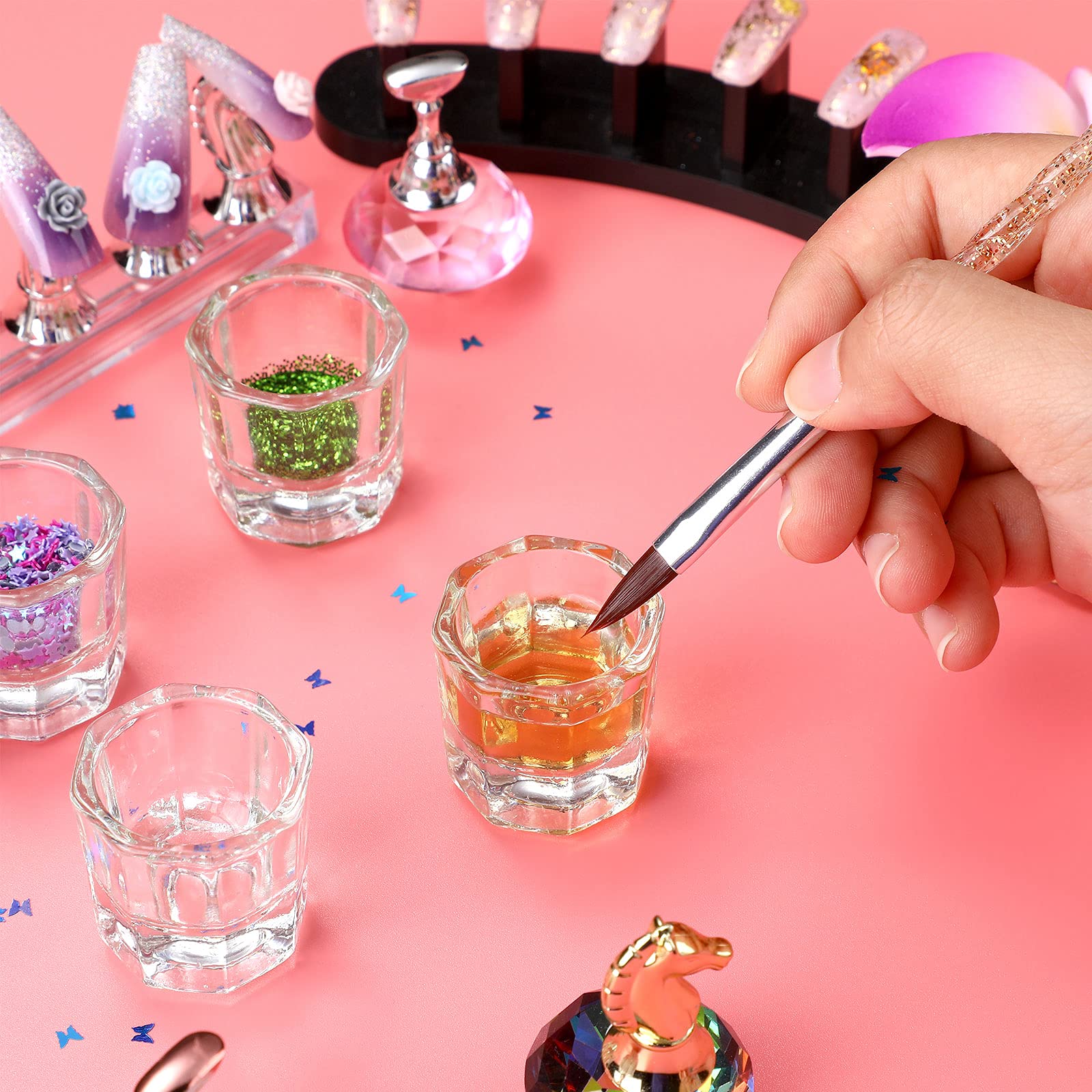 Cunhill bol dappen en verre de petite taille, pratique pour les pinceaux.