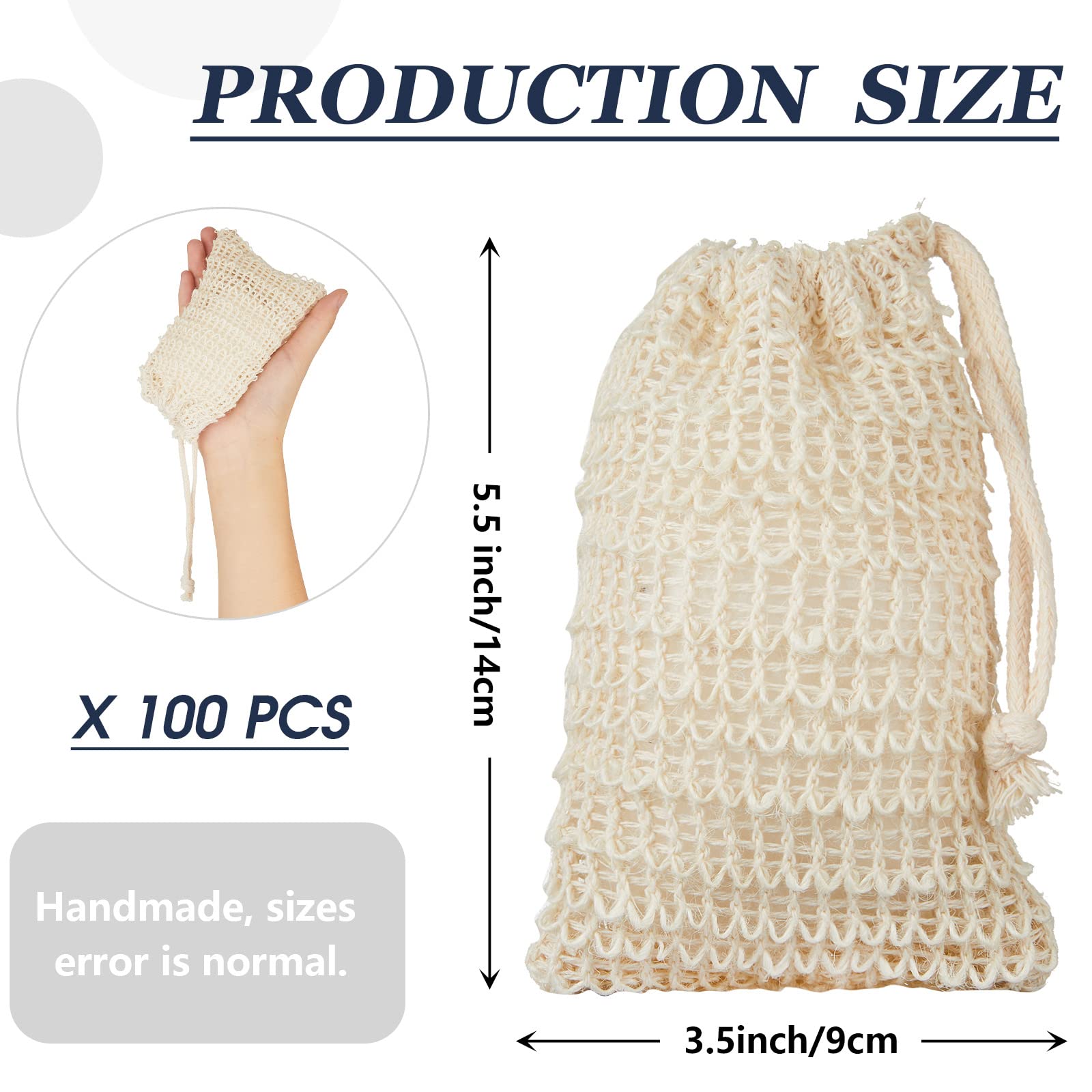 Pochon Cunhill savon coton lin durable et réutilisable