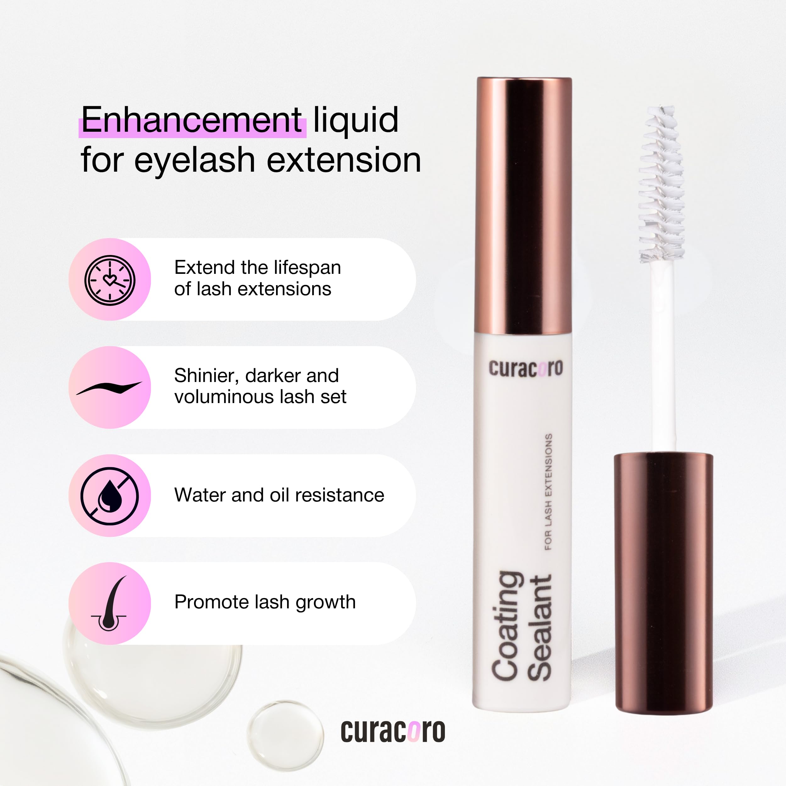 curacoro applicateur vernis cils – précision lors de l’application.