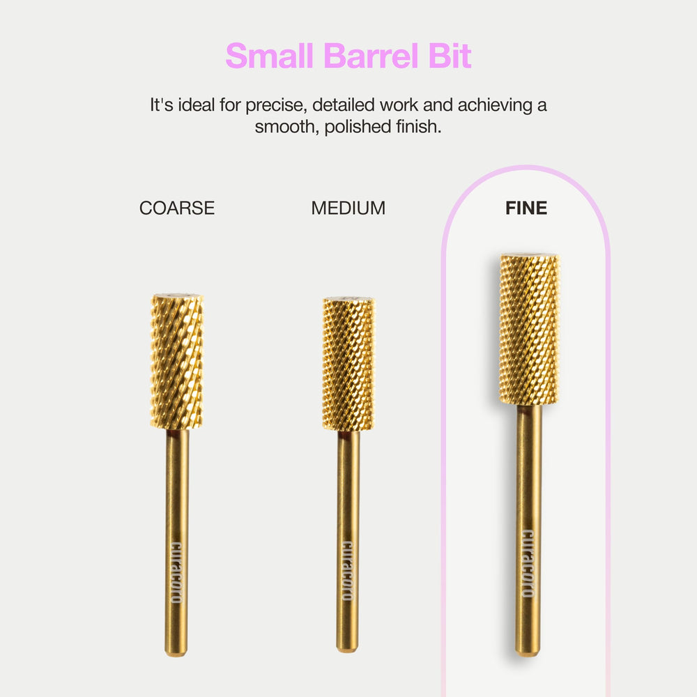 CURACORO bit-barillet-petit-carbure-fin usage-professionnel : idéal en salon et à domicile.