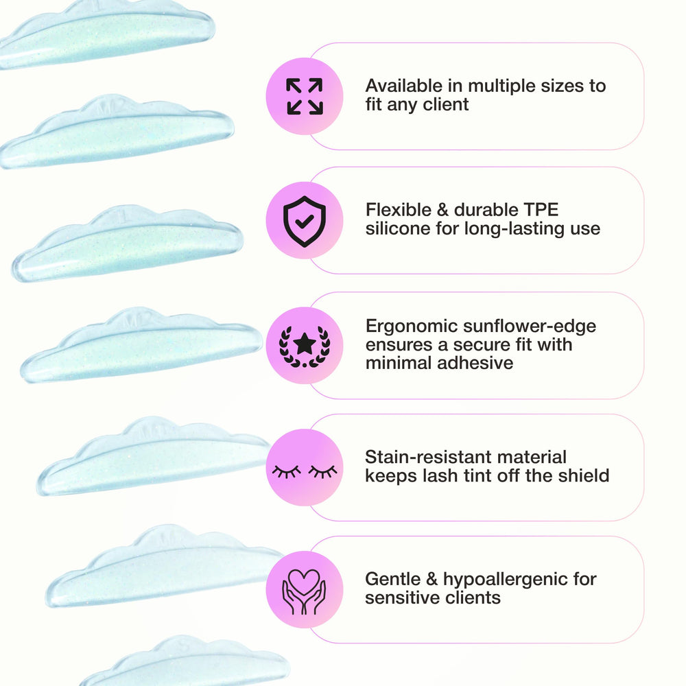 CURACORO galettes lash lift silicone TPE, confort doux et prise fiable
