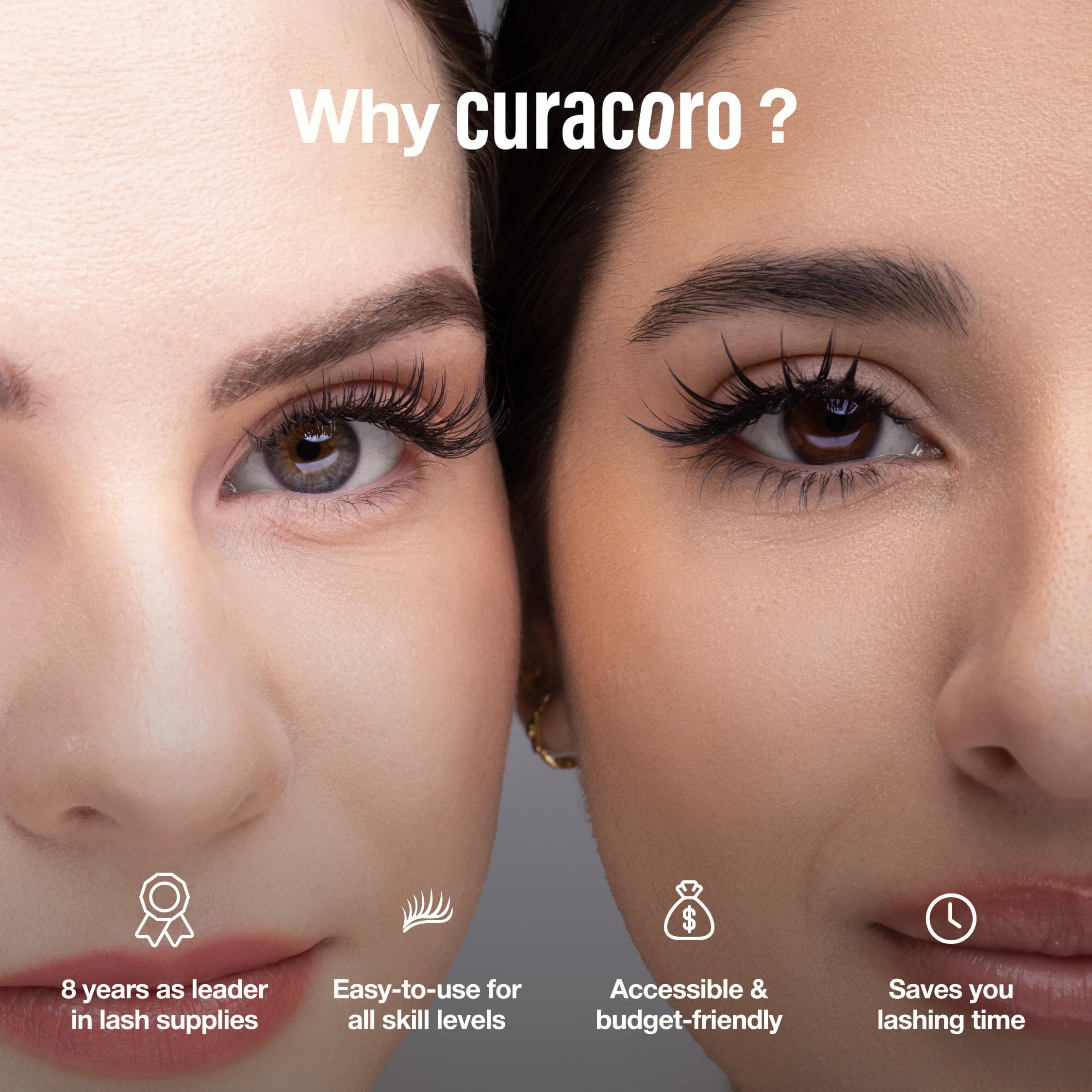 curacoro satin doux – fini naturel et sensation légère sur les cils.