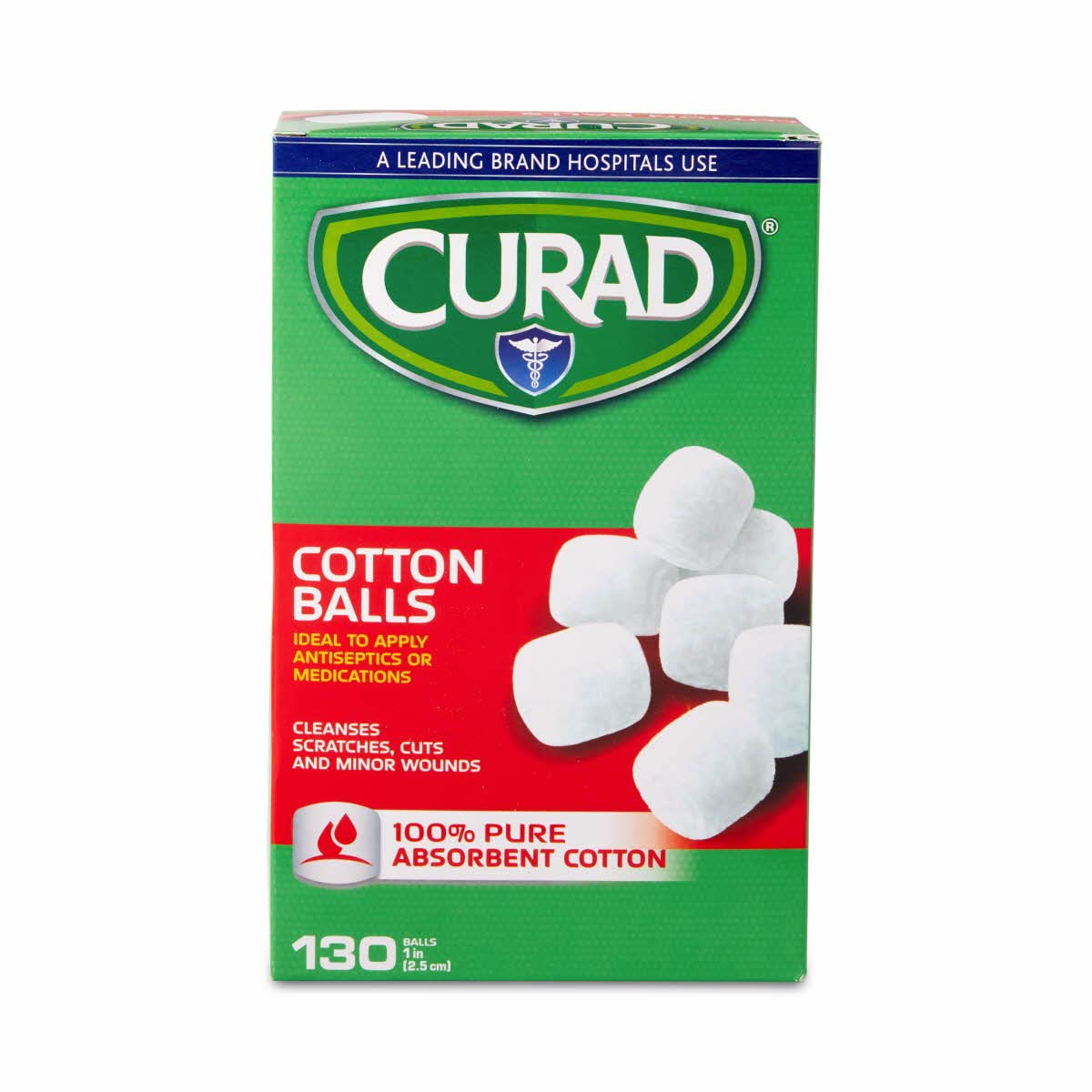 Curad boules coton stériles 1 pouce prêtes à nettoyer petites coupures.