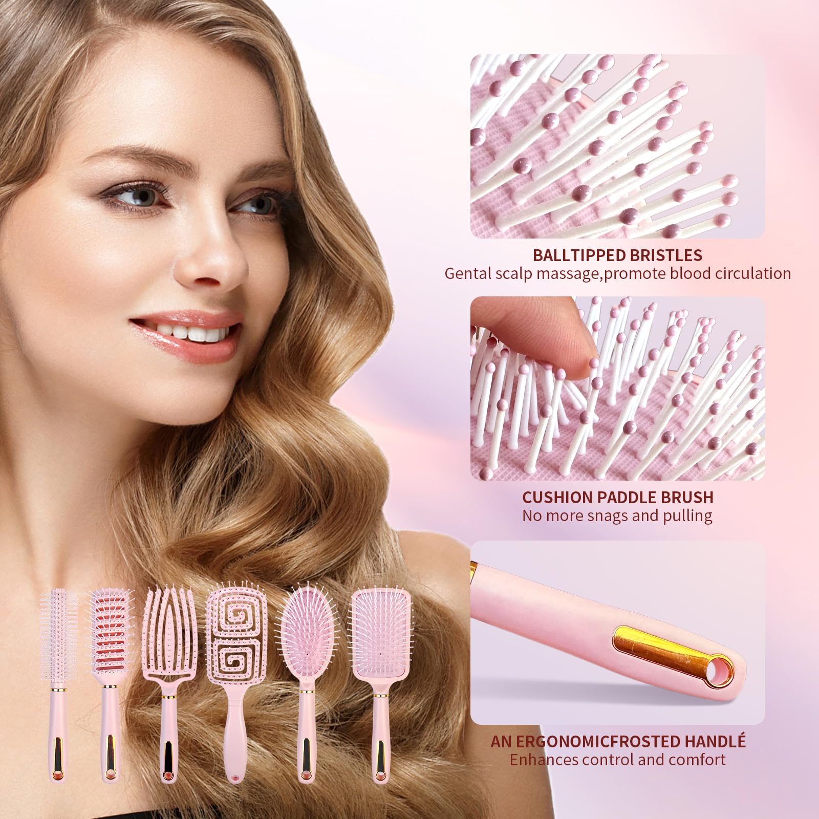 Cureder brosse ventilée: coiffage fluide et volume optimisé.