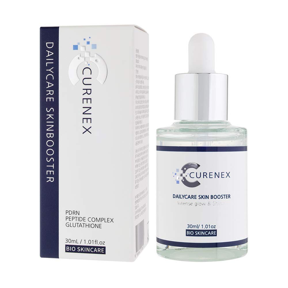 Sérum quotidien CURENEX en bouteille, texture légère prête pour le soin.