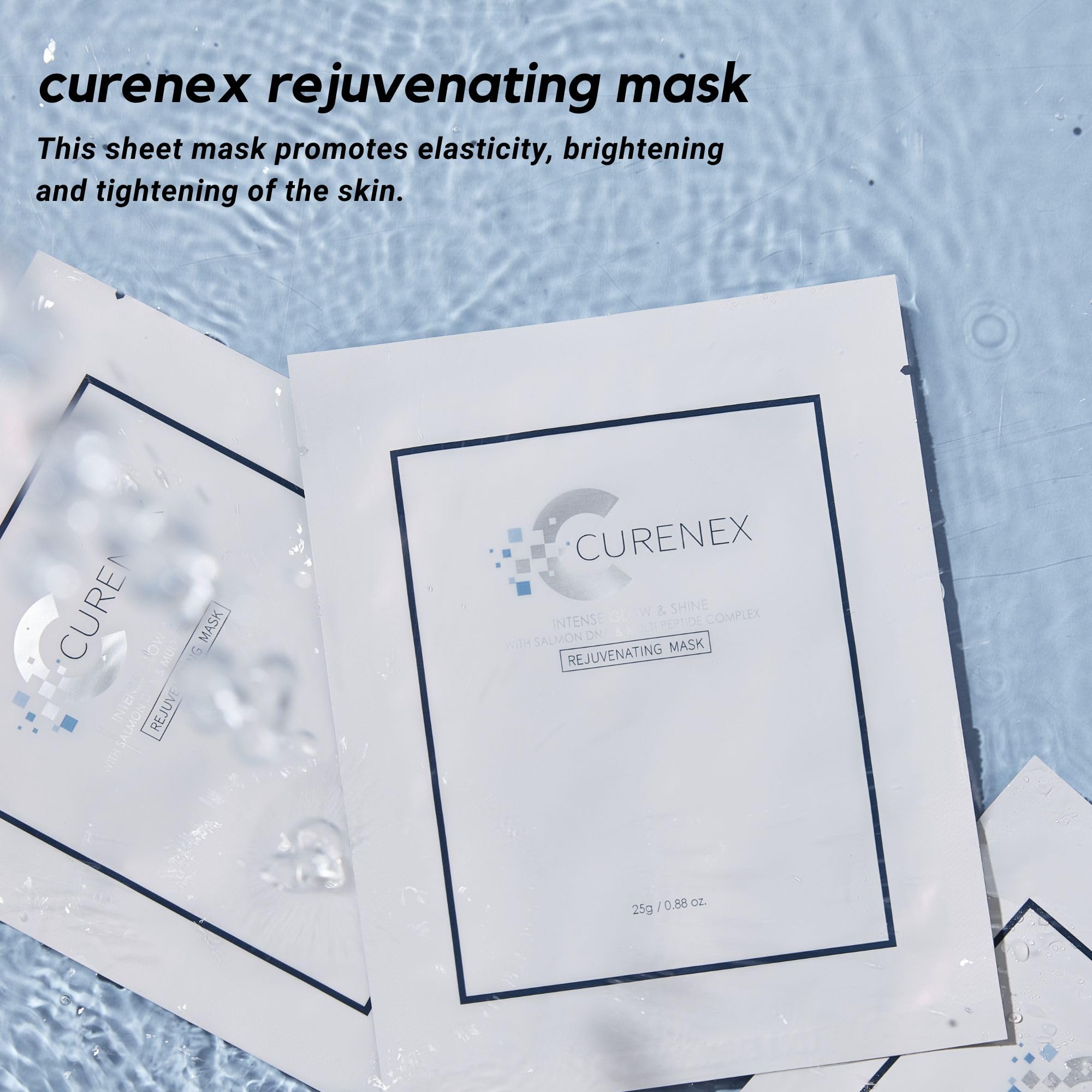 CURENEX Rejuvenating Salmon DNA Mask after use showing radiant skin glow