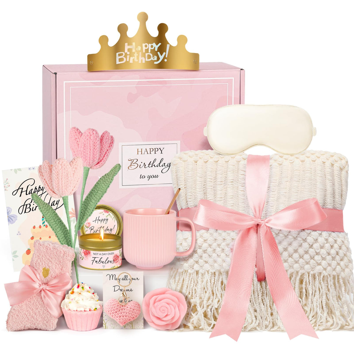 CuriBox couverture-tassel en maille luxueuse pour cocooning relaxant