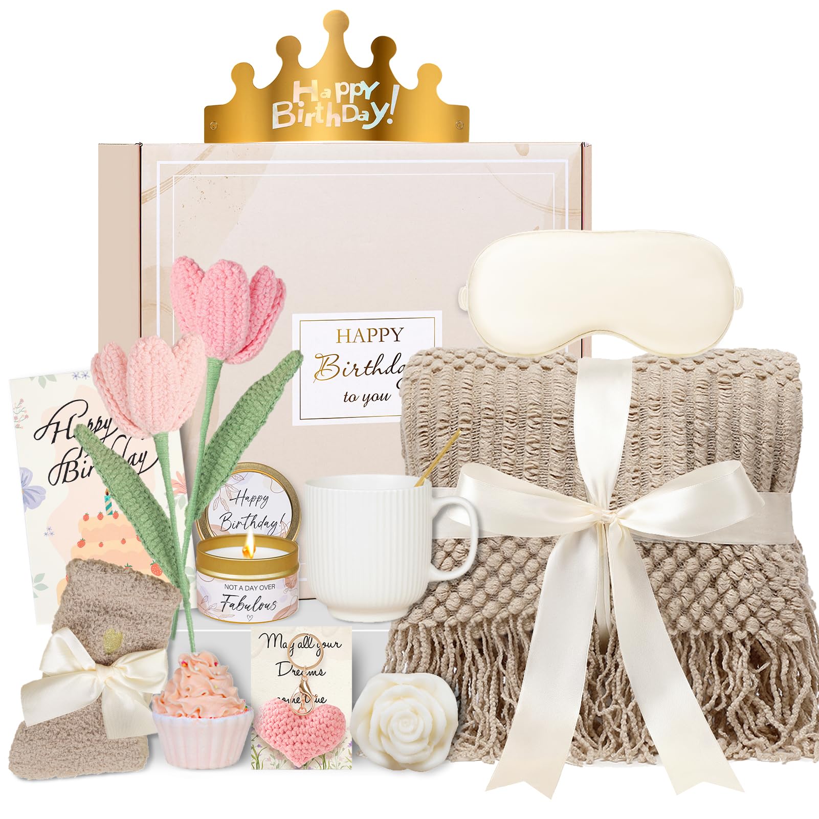 CuriBox couverture tassel tricotée luxe pour cocooning et confort