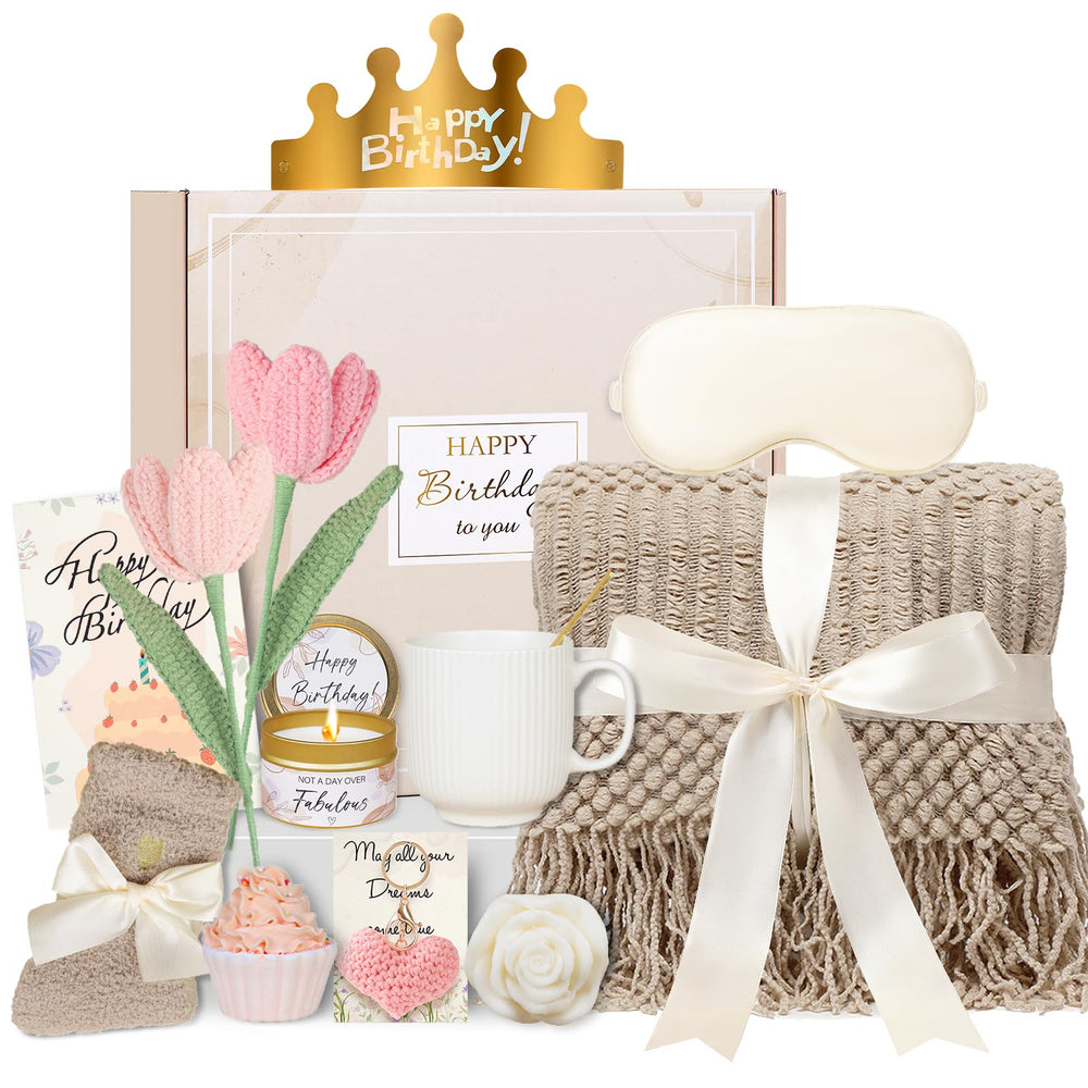 CuriBox couverture tassel tricotée luxe pour cocooning et confort
