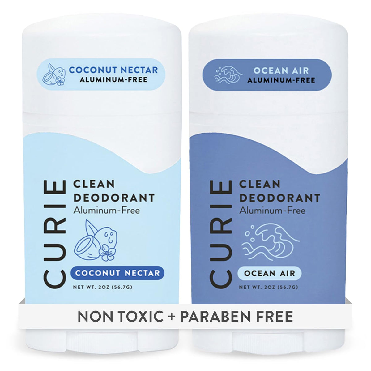 Curie déodorant femme coco nectar emballage élégant et durable