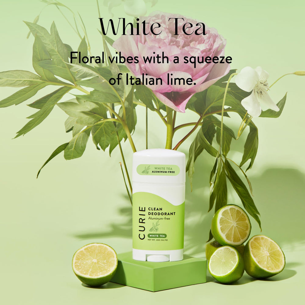 Curie Déodorant Naturel White Tea – emballage éco-responsable.