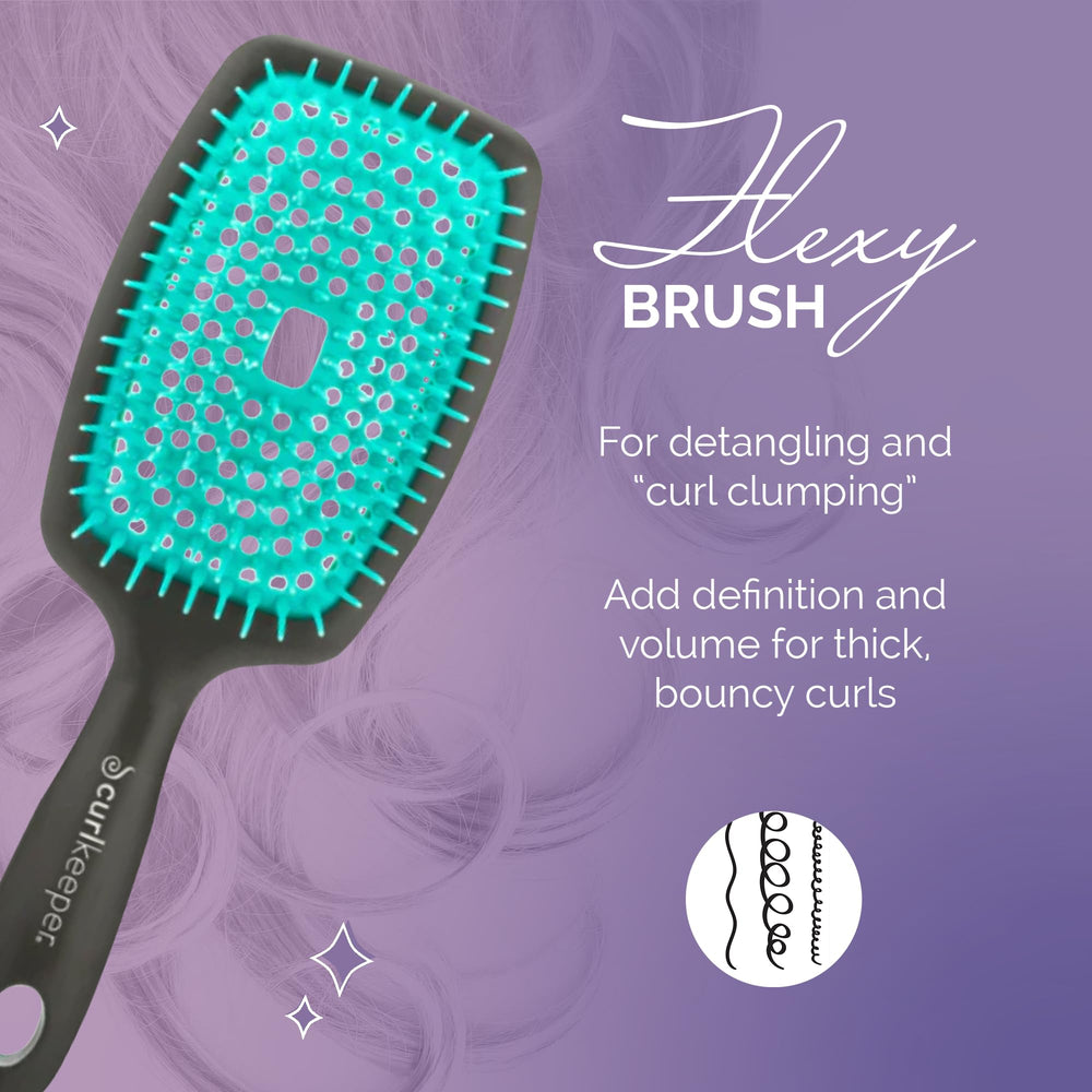 Les brins flexibles du Flexy massent le cuir chevelu et stimulent la circulation.