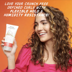 Curl Rhythm Gel Jojoba: brillance naturelle sans résidu pour cheveux bouclés.