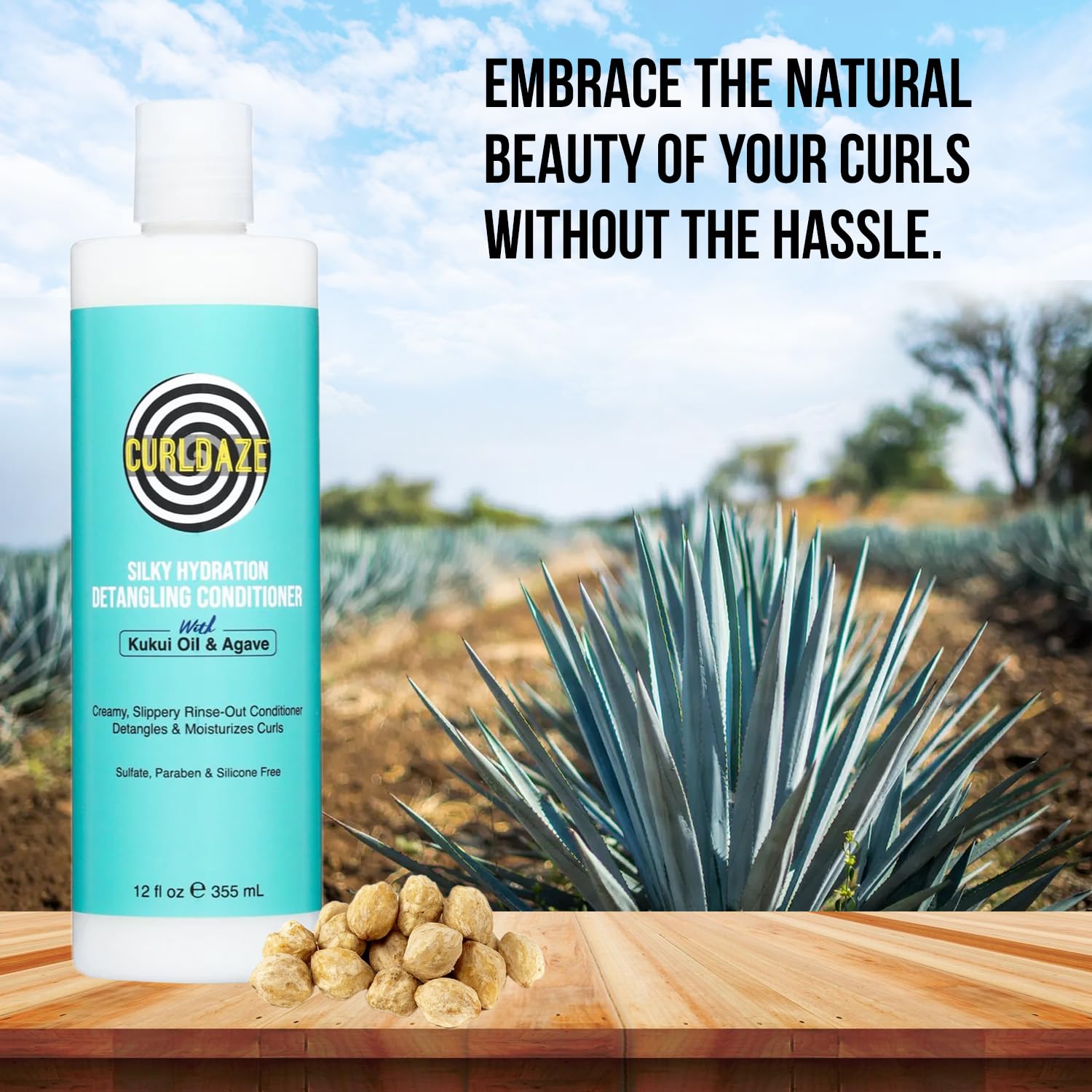Curldaze: huile kukui nourrissante pour renforcer et hydrater les cheveux.