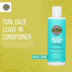 Curldaze démêlant texture crèmeuse, démêle et facilite le coiffage quotidien.