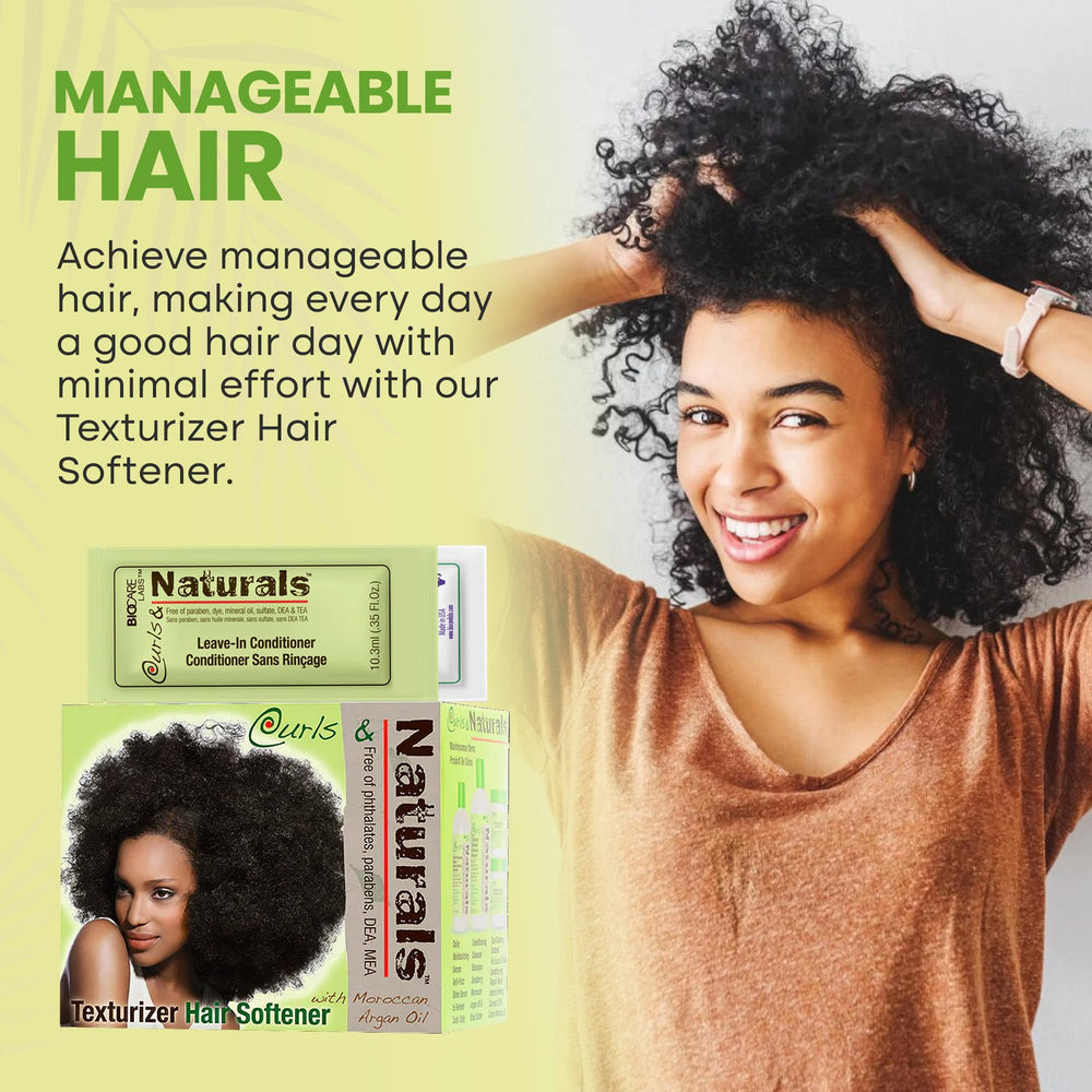 Curls & Naturals résultats cheveux texturisés, aspect souple.
