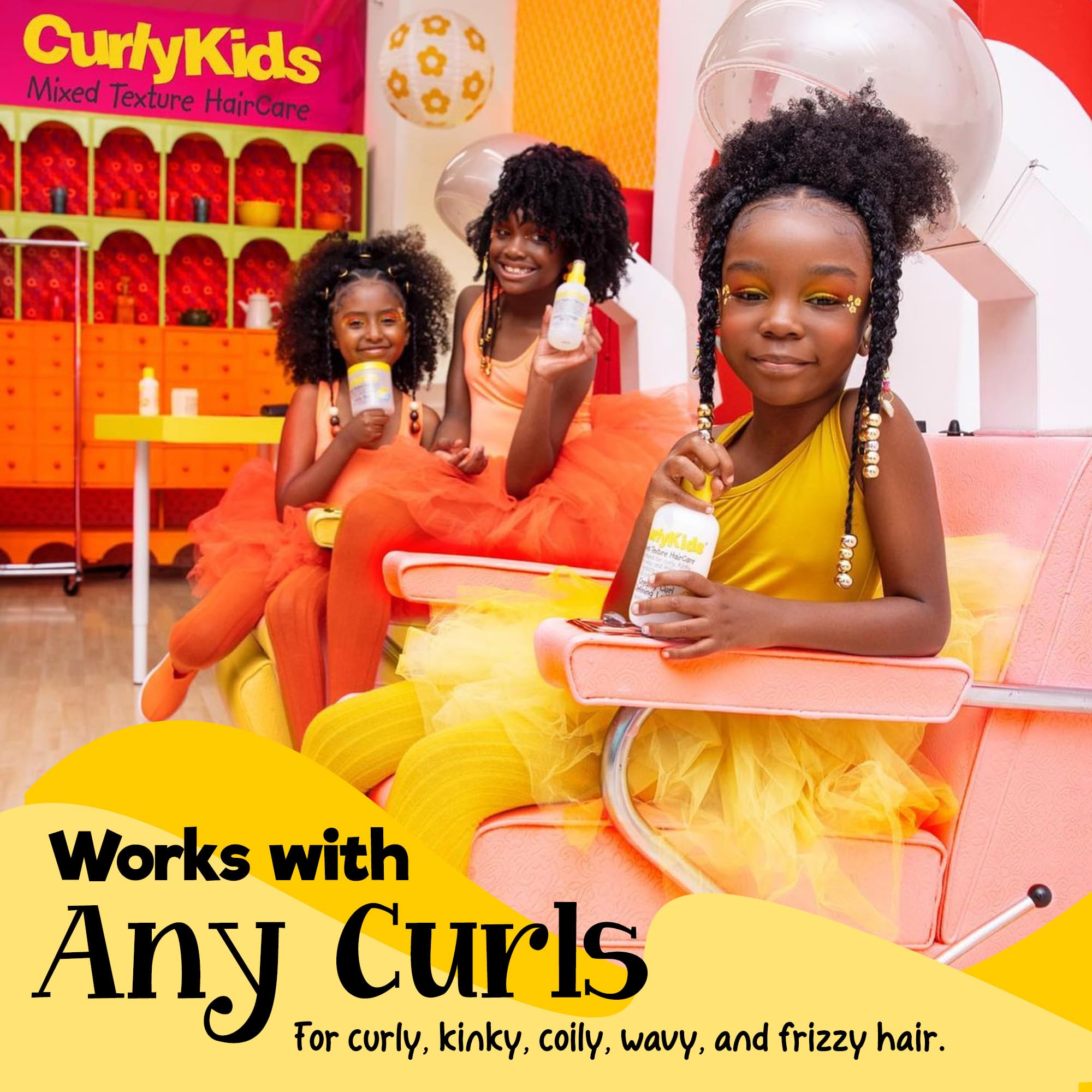 CurlyKids application douce et hydratante, sans alourdir.