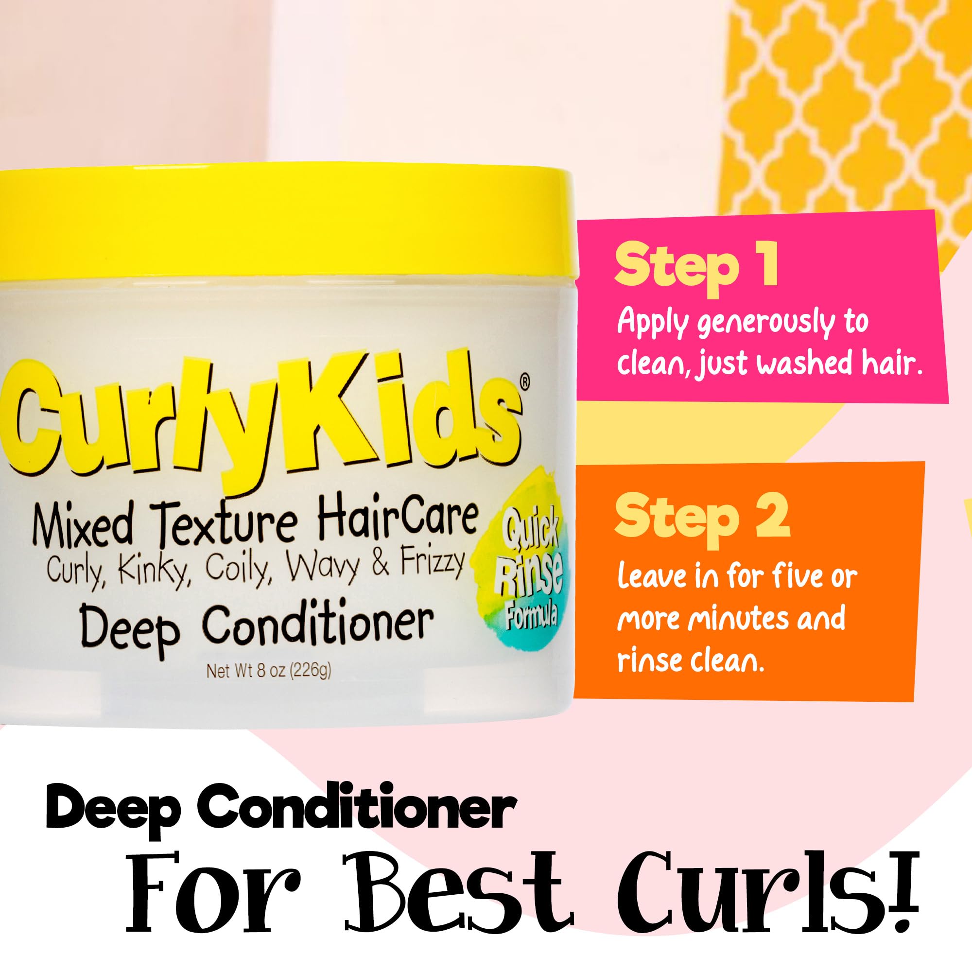 CurlyKids cheveux hydratés et plus faciles à coiffer.