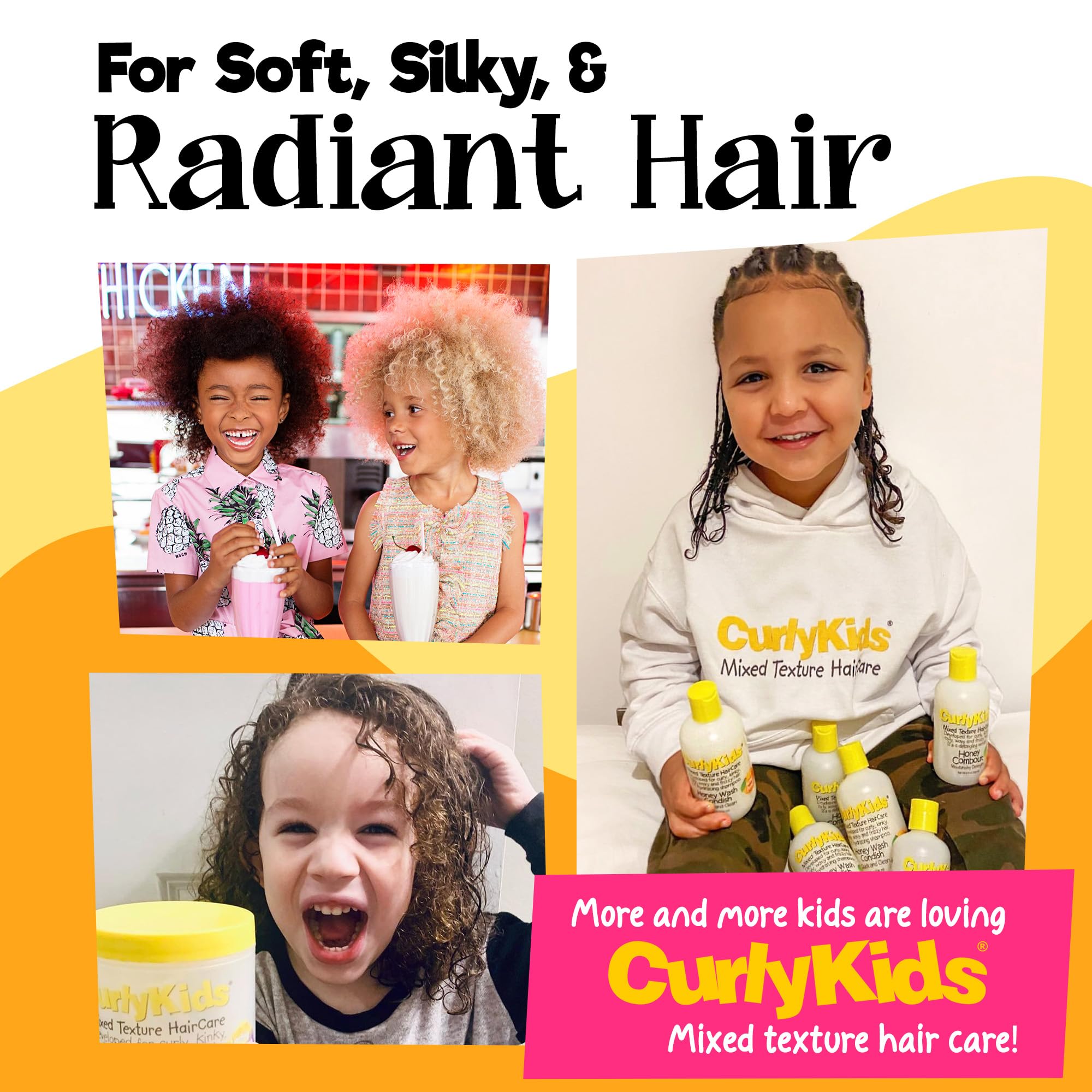 CurlyKids contrôle frisottis avec douceur.