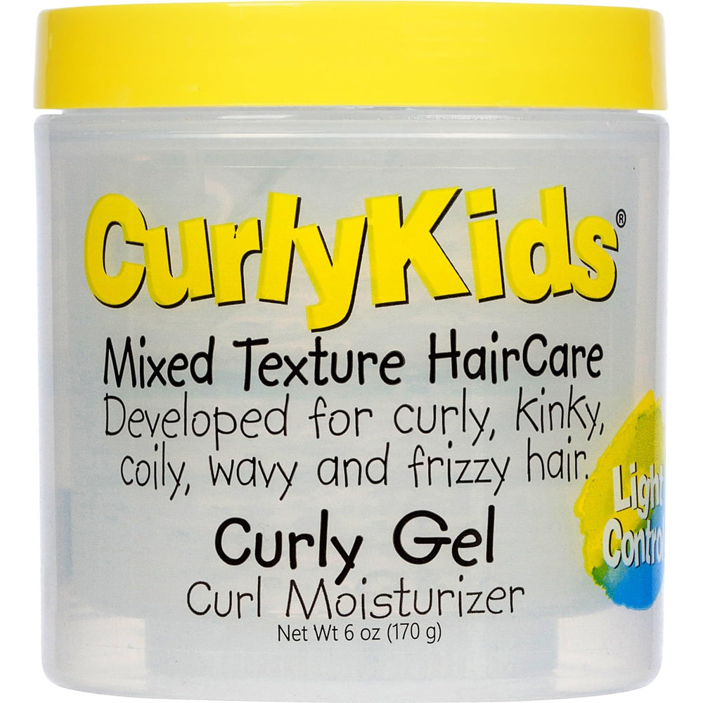 CurlyKids Gel Hydratant Boucles sur bouteille, hydratation légère et contrôle.