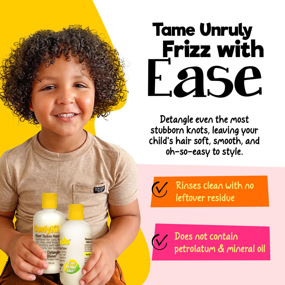 CurlyKids Démêlant soin doux pour cheveux délicats des enfants et boucles.