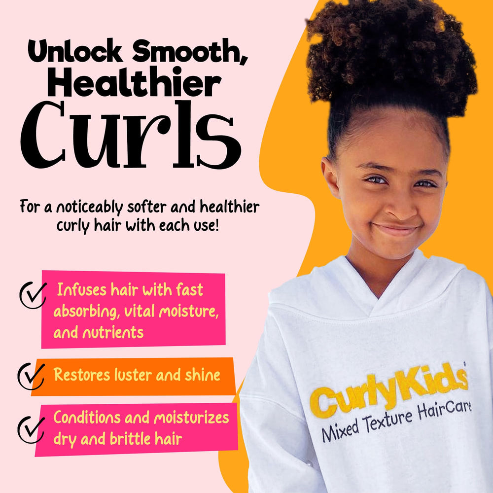 CurlyKids formule sans sulfates et parabènes, soin doux.