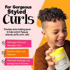CurlyKids Pâte anti-frisage : application mains facile et sans résidu.