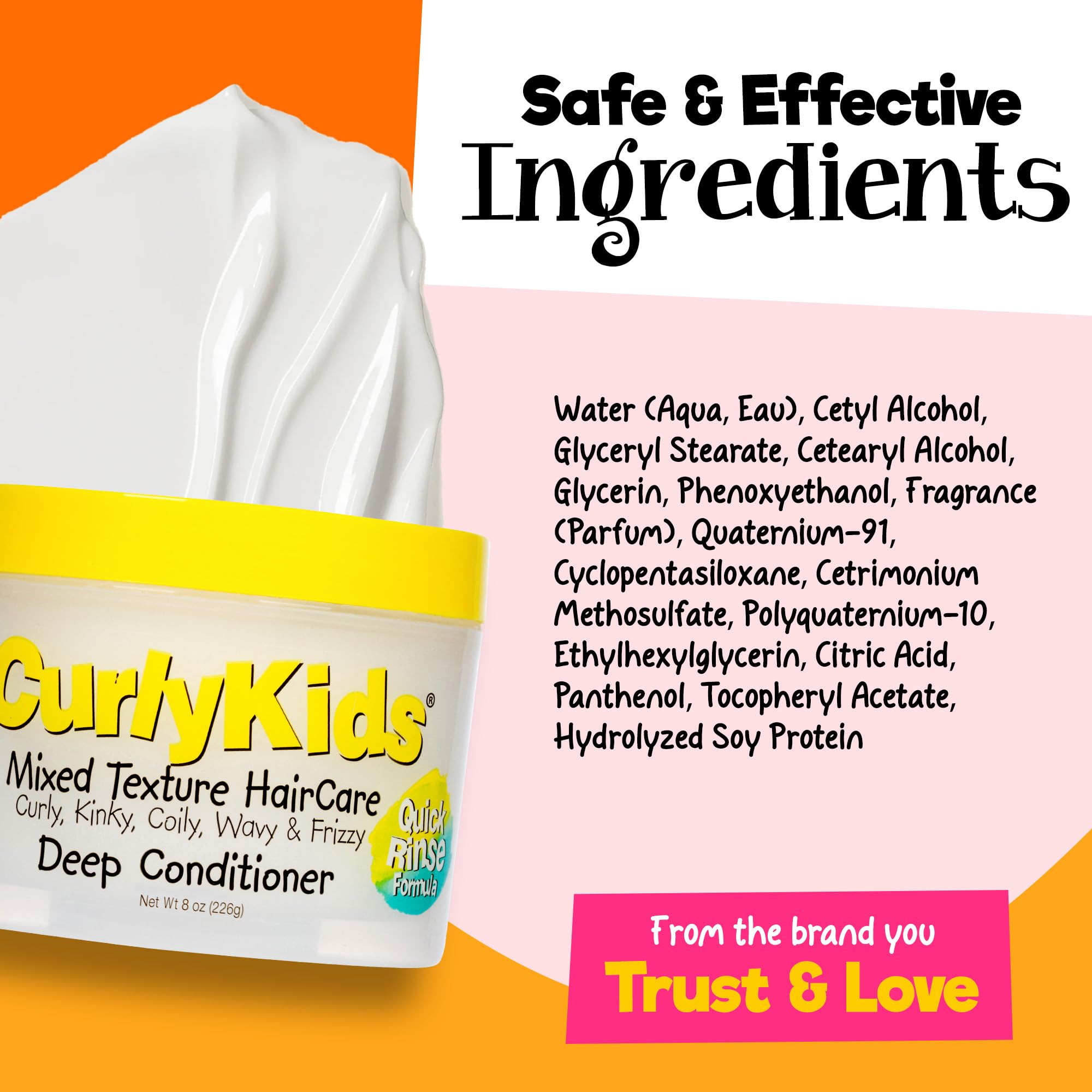 CurlyKids sensation douce et hydratation durable.