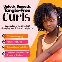 CurlyKids shampoing: bouteille prête pour nettoyer en douceur les boucles.