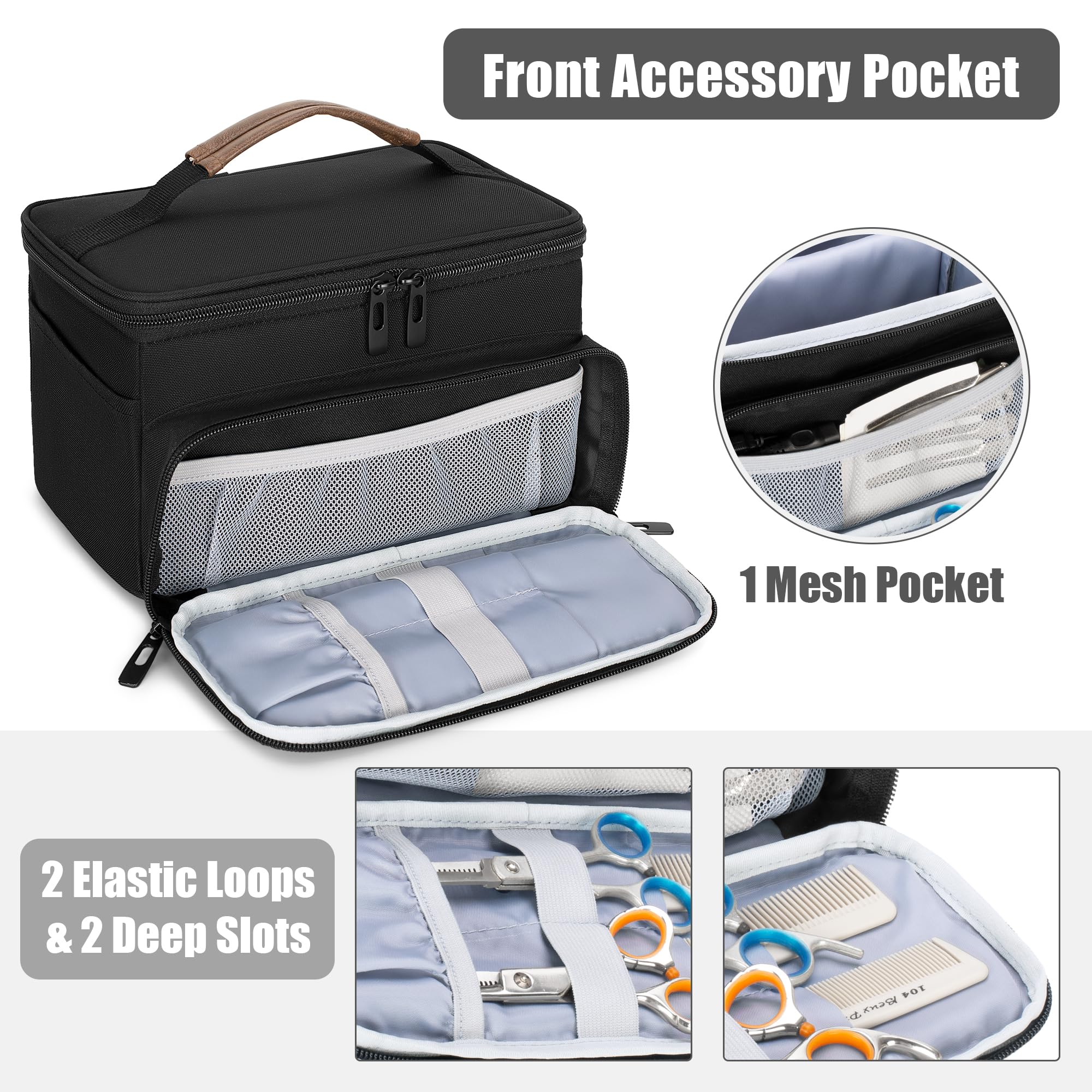 CURMIO sac-poches-avant-accessoires facilite le rangement câbles et peignes.