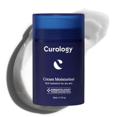 Curology crème visage riche, pompe pratique pour hydrater durablement votre peau.