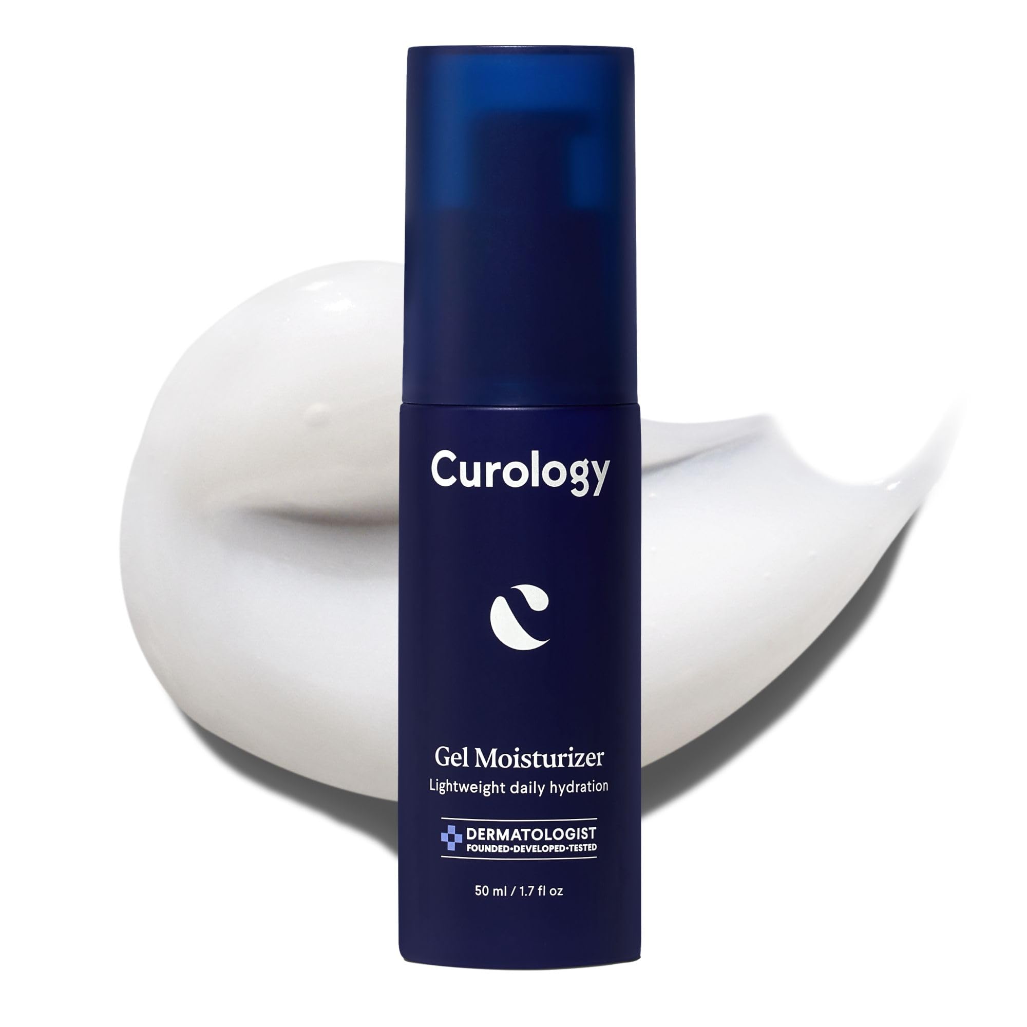 Curology Gel Visage Quotidien, texture légère et absorption rapide pour une hydratation adaptée à tous types de peau.