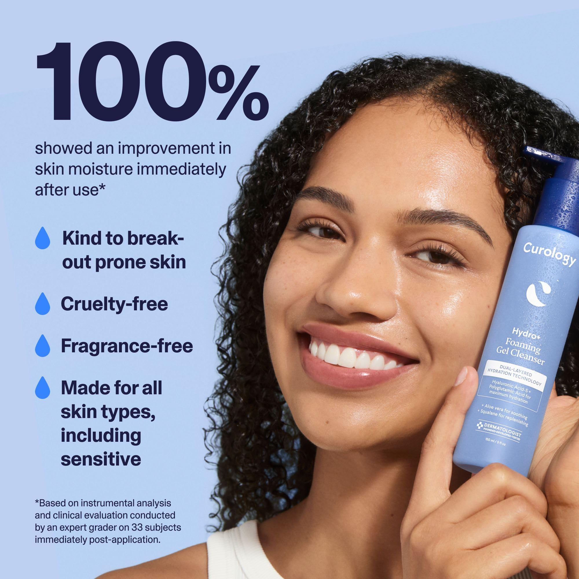 Curology Hydro+ Sans Parfum – visuel sans parfum, idéal pour peaux sensibles.