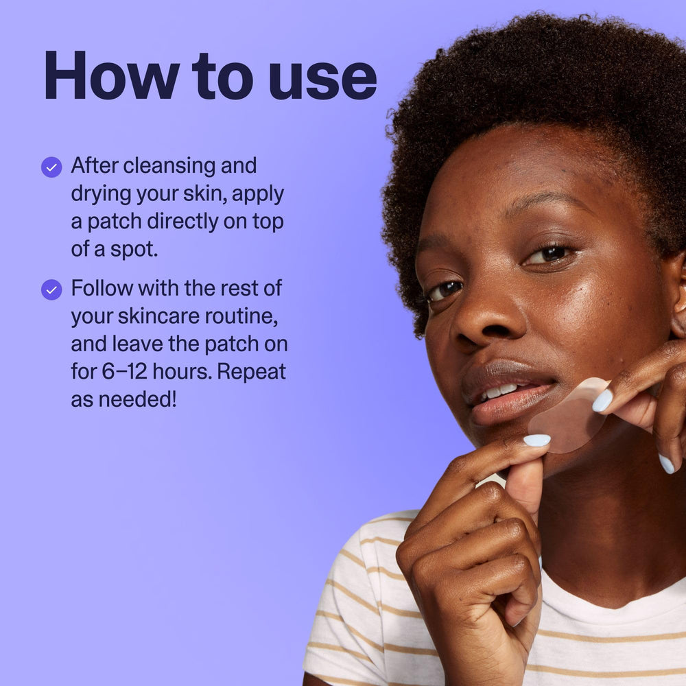 Pansement Curology sans parfum, sans sulfates et sans parabènes.