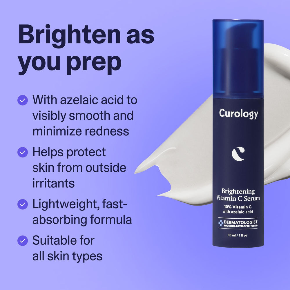 Curology sérum vitamine C application matinale absorption rapide.