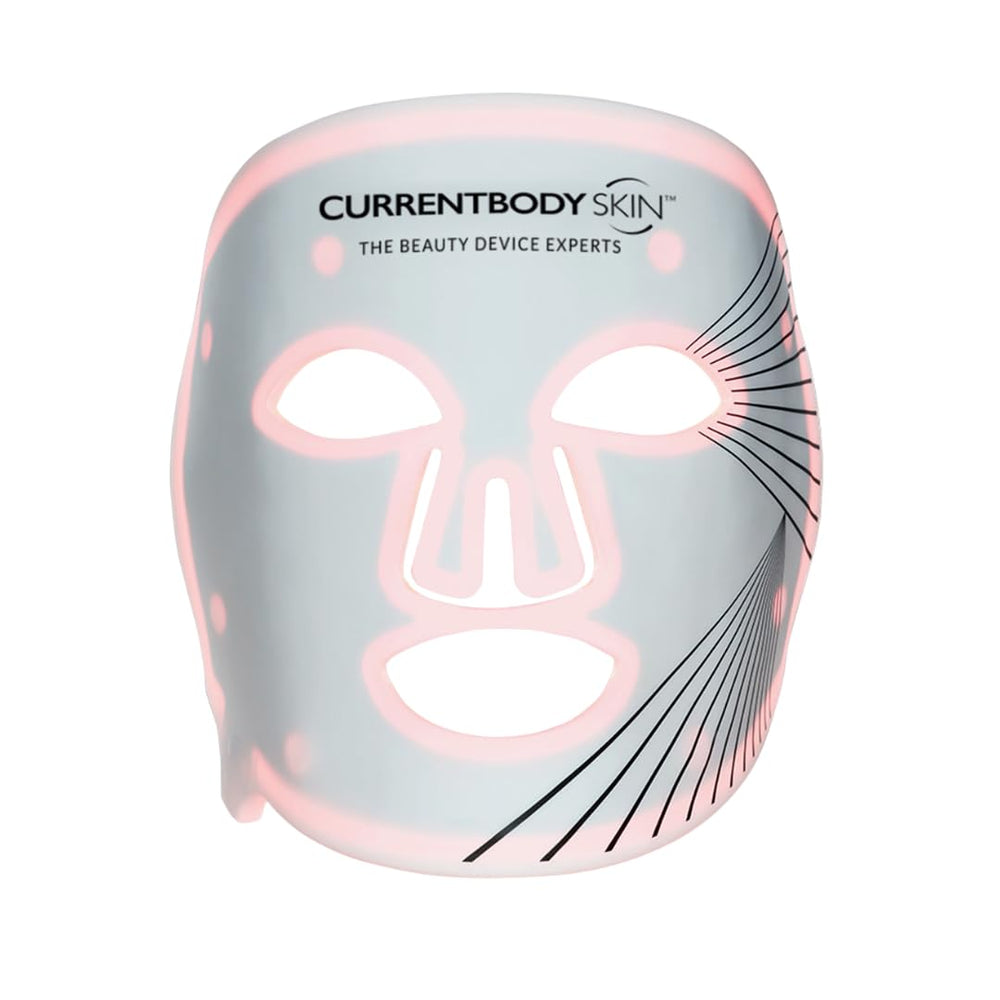 CurrentBody Masque LED: silicone flexible qui épouse le visage pour une couverture complète.