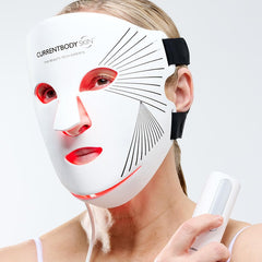 CurrentBody Masque LED visage Série 2 – longueurs d'onde rouge 633 nm pour éclat